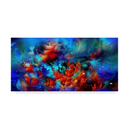 Trademark Fine Art RUNA 'Coral Reef Red 13' Canvas Art, 10x19 ALI21606-C1019GG